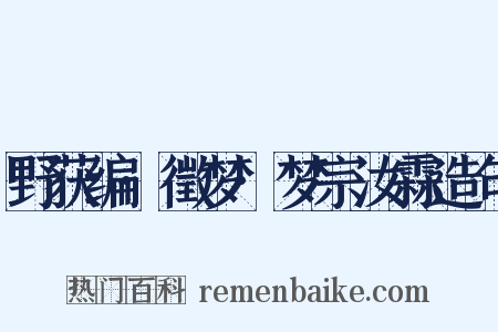 野获编·徵梦·梦宗汝霖造句是什么意思的图片